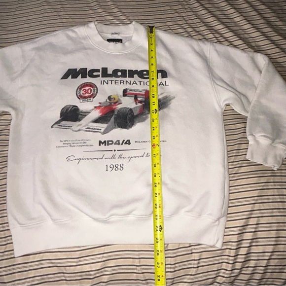 Abercrombie & Fitch MCLAREN Formula 1 Team Sweatshirt Crewneck Oversized Small - Picture 8 of 10